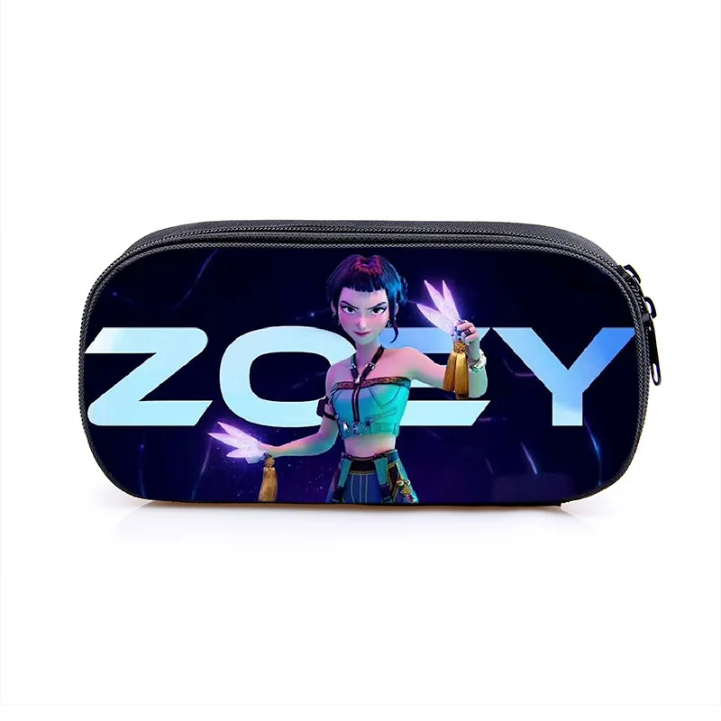 K-pop - Demon Girl Group Cartoon Backpack Large Capacity School Stationery Box Polyester Printed Pencil Box