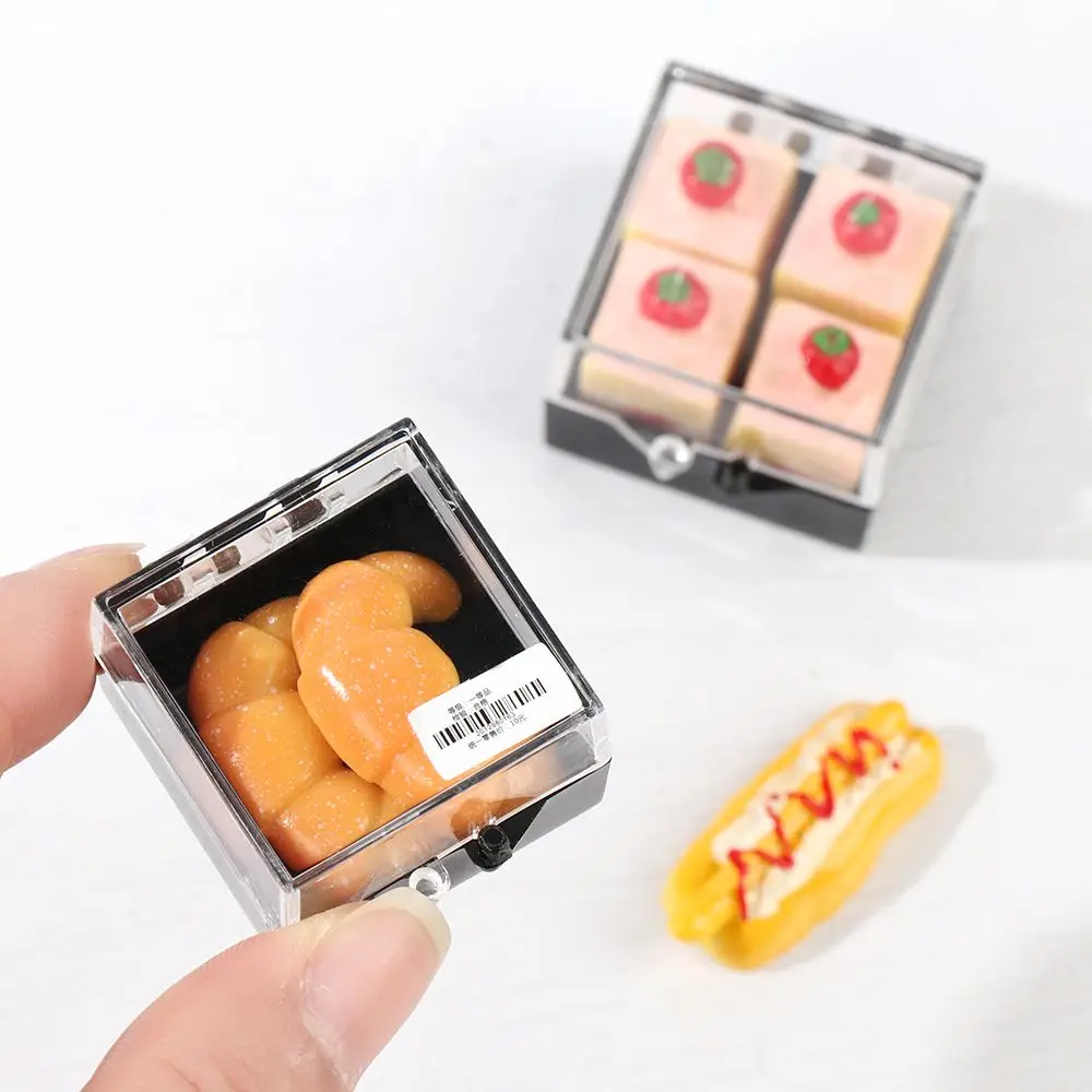 1:12 Scale Photo Props Kitchen Toy Doll Accessories Miniature Boxed Bread Simulation Food Dollhouse Cake