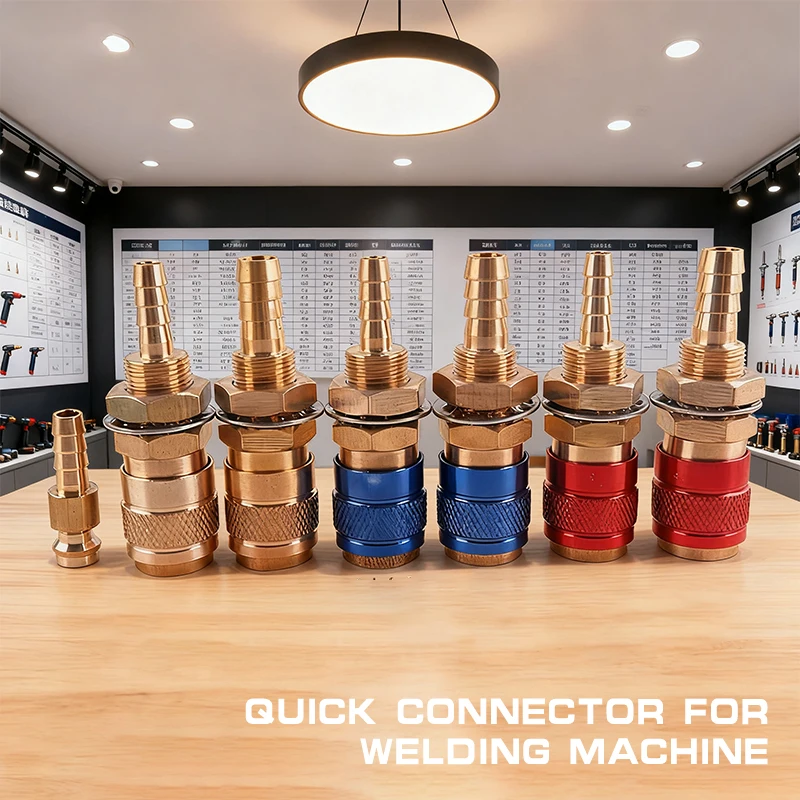 Water Cooled Gas Adapter Quick Connector M6/M8 TIG/MIG Welding Torch Plug for Professional Welding Equipment