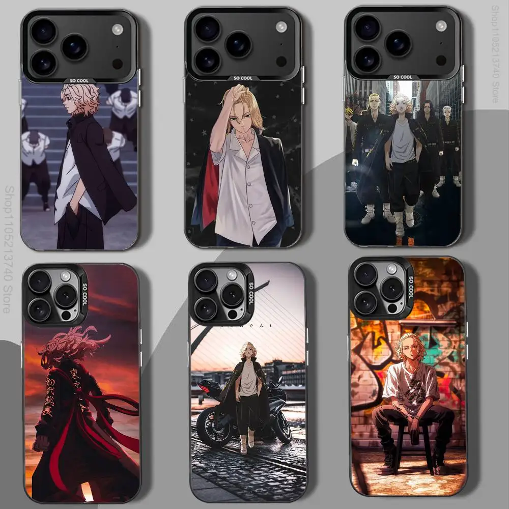 Coque de téléphone Anime Tokyo r-revengers-es pour iPhone 15,17,12,14,13,16,11,Mini,Max,Air,Plus,Pro,E, housse de protection noire