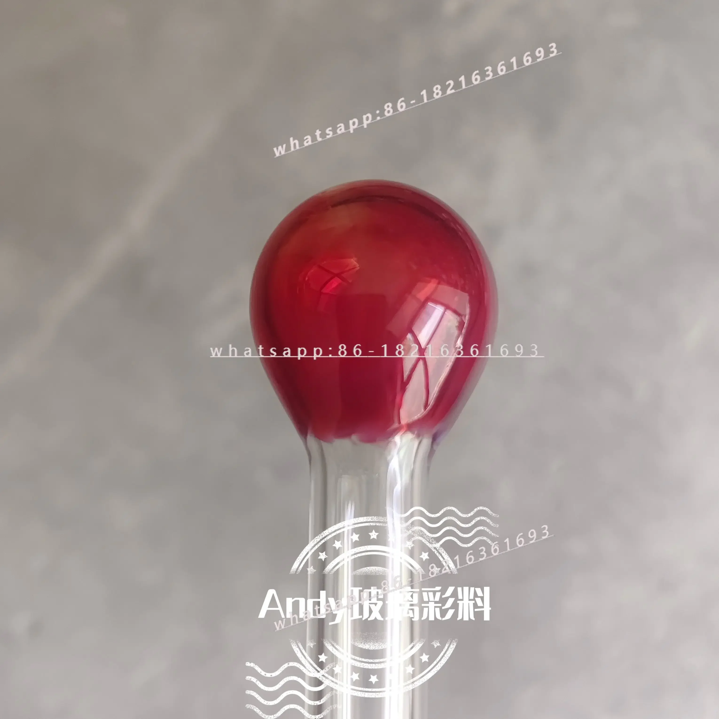 2006GOOD Exp29 New Pomegranate Baby Red Protein Bar, Burning Glass Lamp Stick, Colored High Borosilicate Glazed Hard Material