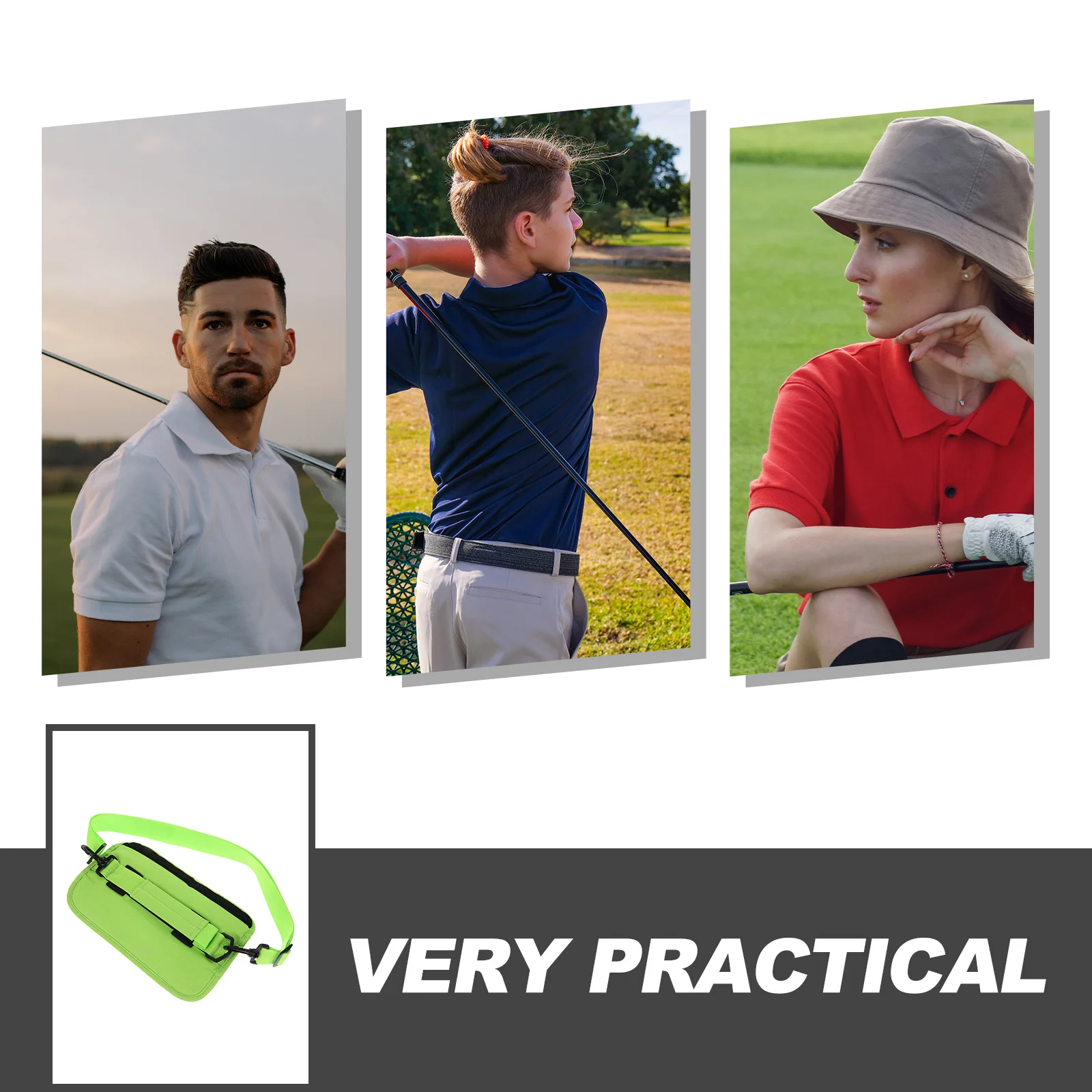 Portable Golf Clubs Carrier Bag Large Capacity Reusable Waterproof Adjustable Shoulder Strap for Golf Training Travel and