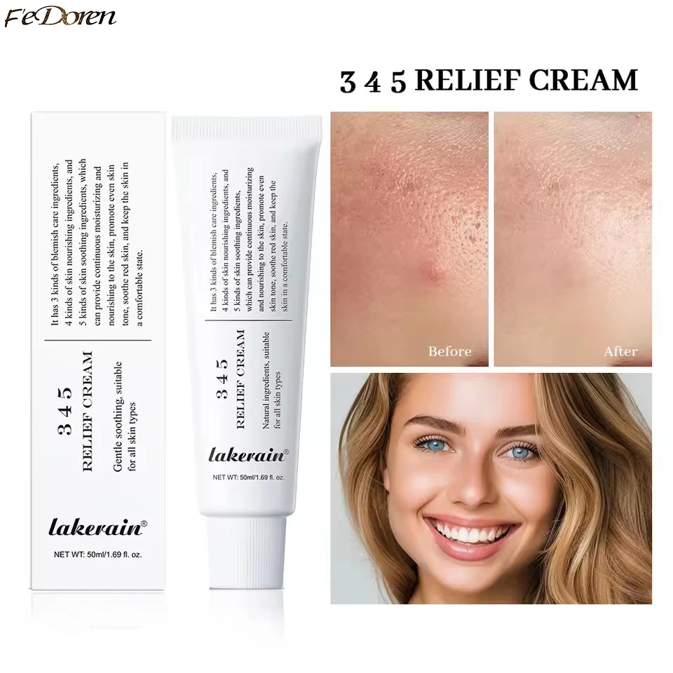 345 Relief Cream Address Blemishes Nourish Anti-sugar Anti-oxidation Soothing Care Face Lifting Beauty Moisturizer Korean Cream