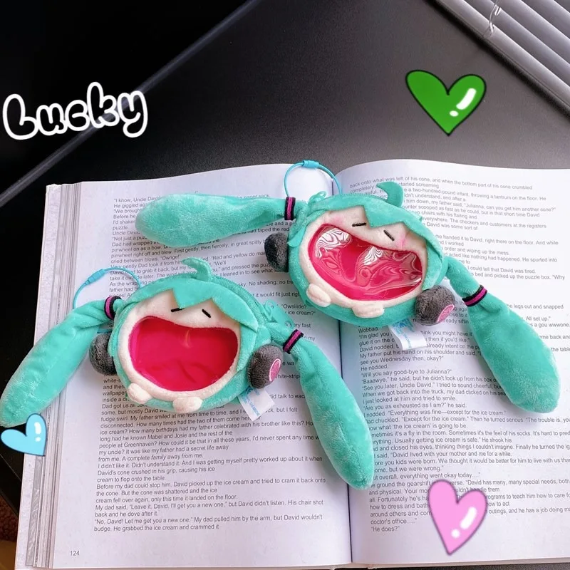 Hatsune Miku Coin Purse Cute Earphone Bag Plush Doll Itabag Crossbody Keychain Pendant