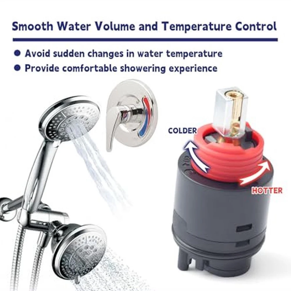 1pc N40HLC 40mm Shower Valve Core For Single-Handle Bathtub Shower Heads Temperature Control Shower Cartridge Parts