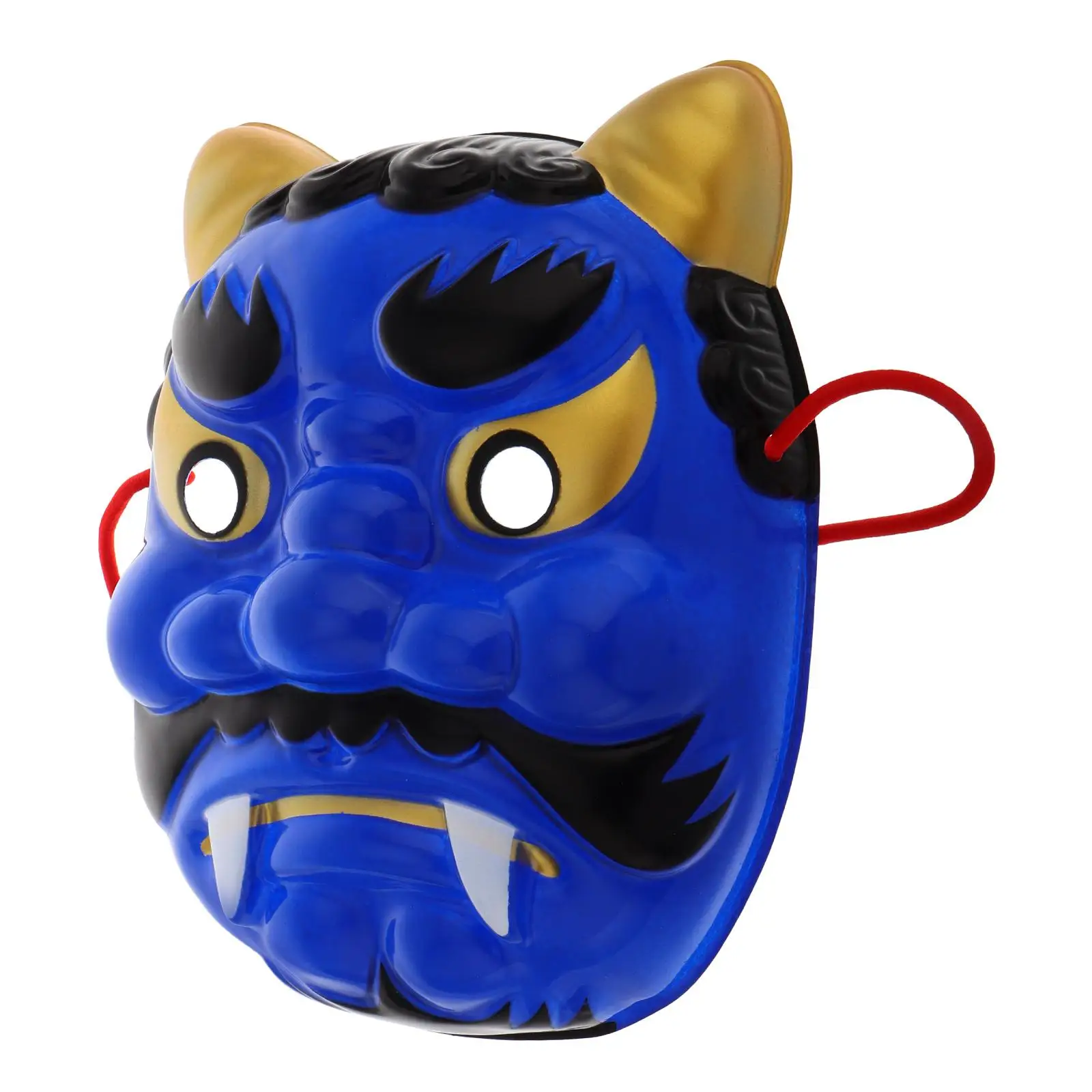 

Blue Ghost Mask Japanese Demon Masquerade Face Cover Masks for Adults Cosplay Stage Festival Party Accessories Plastic Durable