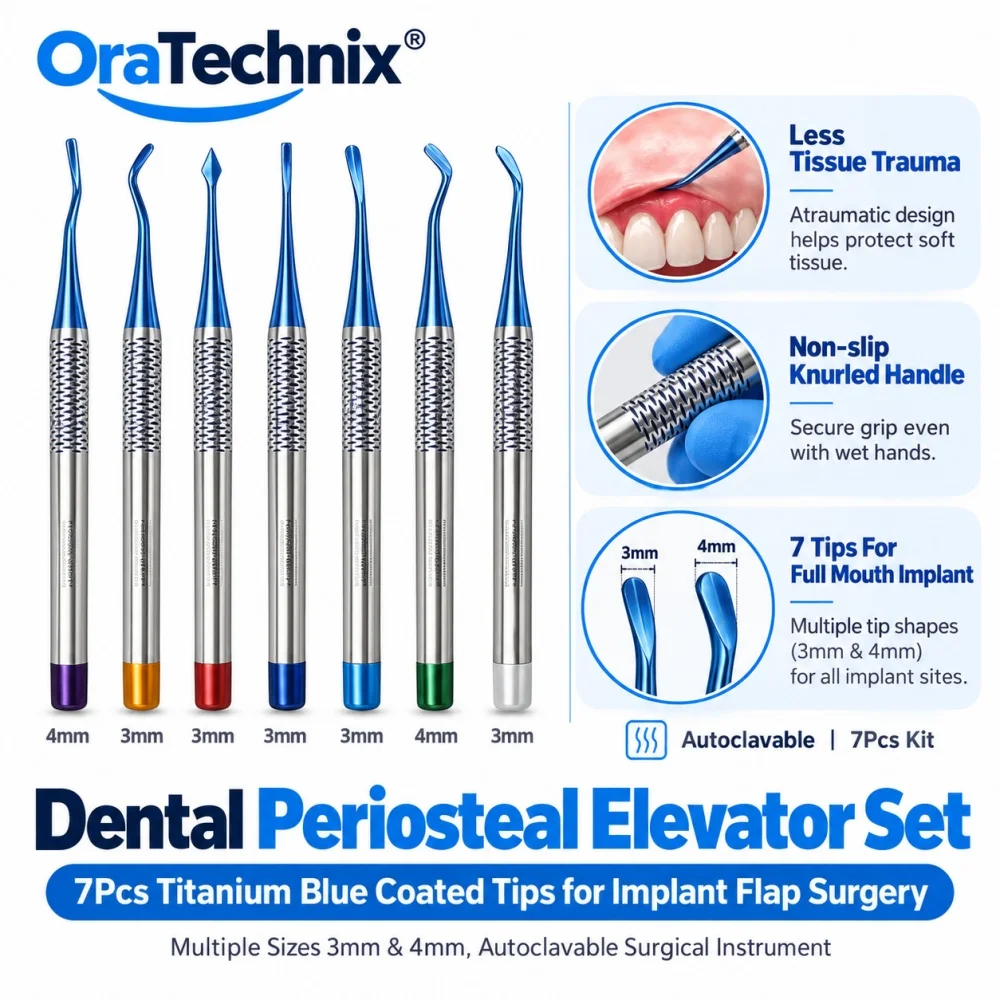 7Pcs Dental Composite Resin Filling Instrument Kit,Titanium Coated Anti-stick Tips,Resin Sculpting Tools for Dental Aesthetic Re