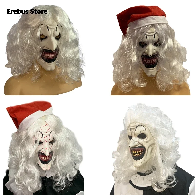 Adulti bambini Terrifier 2 Art The Clown Costume Cosplay tuta cappello maschera abiti Halloween Carnival Suit film spaventoso Cosplay