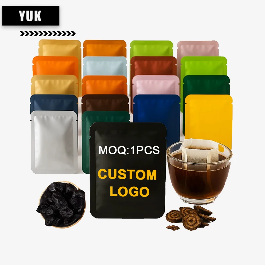 Customized Logo Aluminum Foil Polyester Film Flat Bag For Auto Parts, Jewelry, Nuts Coffee Powder Storage Bag