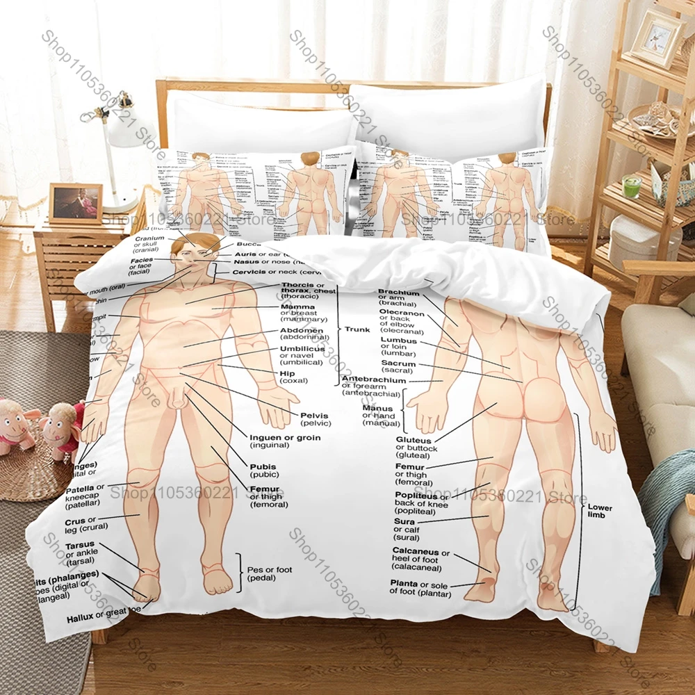 Cool Muted Black White Abstract Generic Minimal Simple Human Body Organ Line Sketch Duvet Cover + 2 Pillowcases Neutral Clean Sc