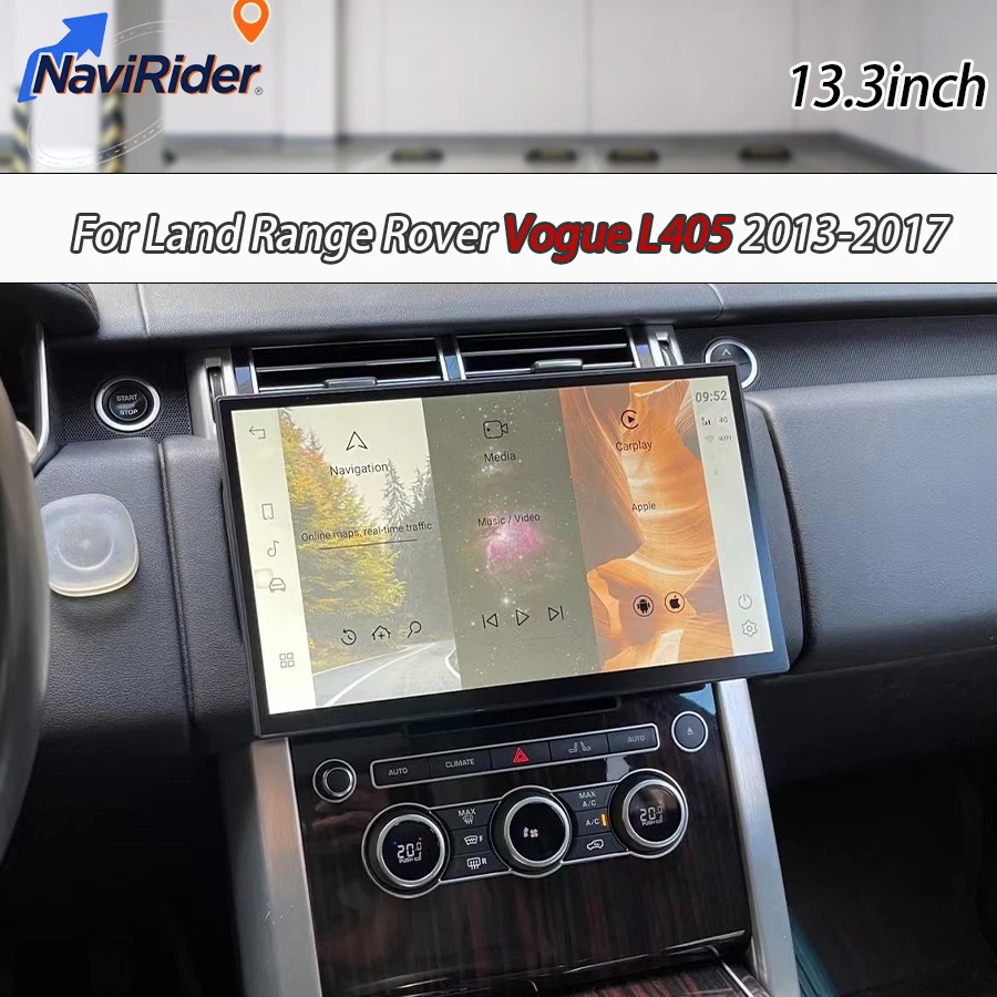 13.3'' Android Multimedia Video Player For Land Range Rover Vogue L405 2013-2018 Navigation Car Carplay Bluetooth GPS Autoradio