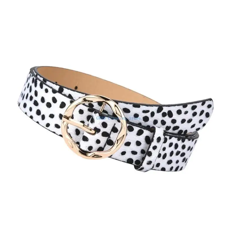 N0PE Cowgirl Weistband Leopard Print Weist Belt -Syng Hot Retro for Jeans Dress