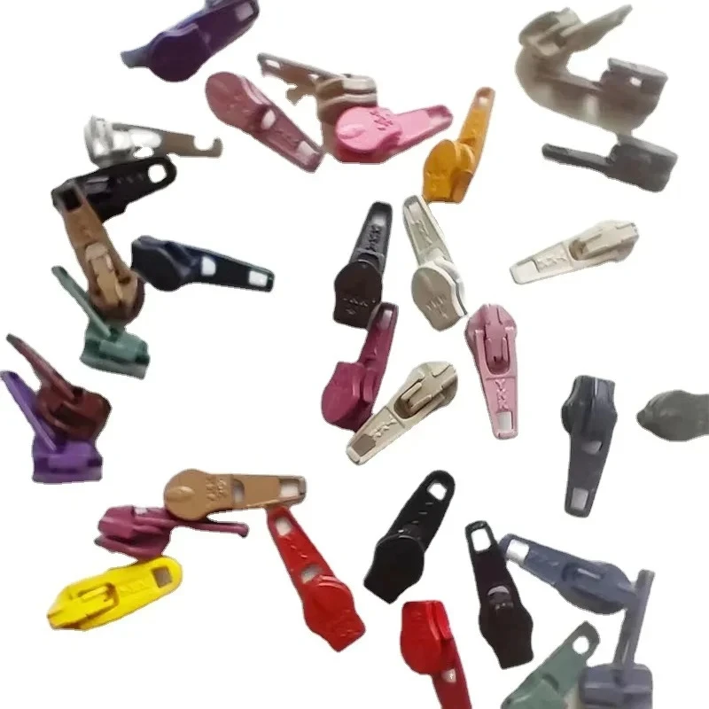 

60pcs/Lot Ykk 3# Auto Lock Nylon Coil Zipper Slider Puller Head Jacket Pants Collar Repair Tailor Sewing Accessories