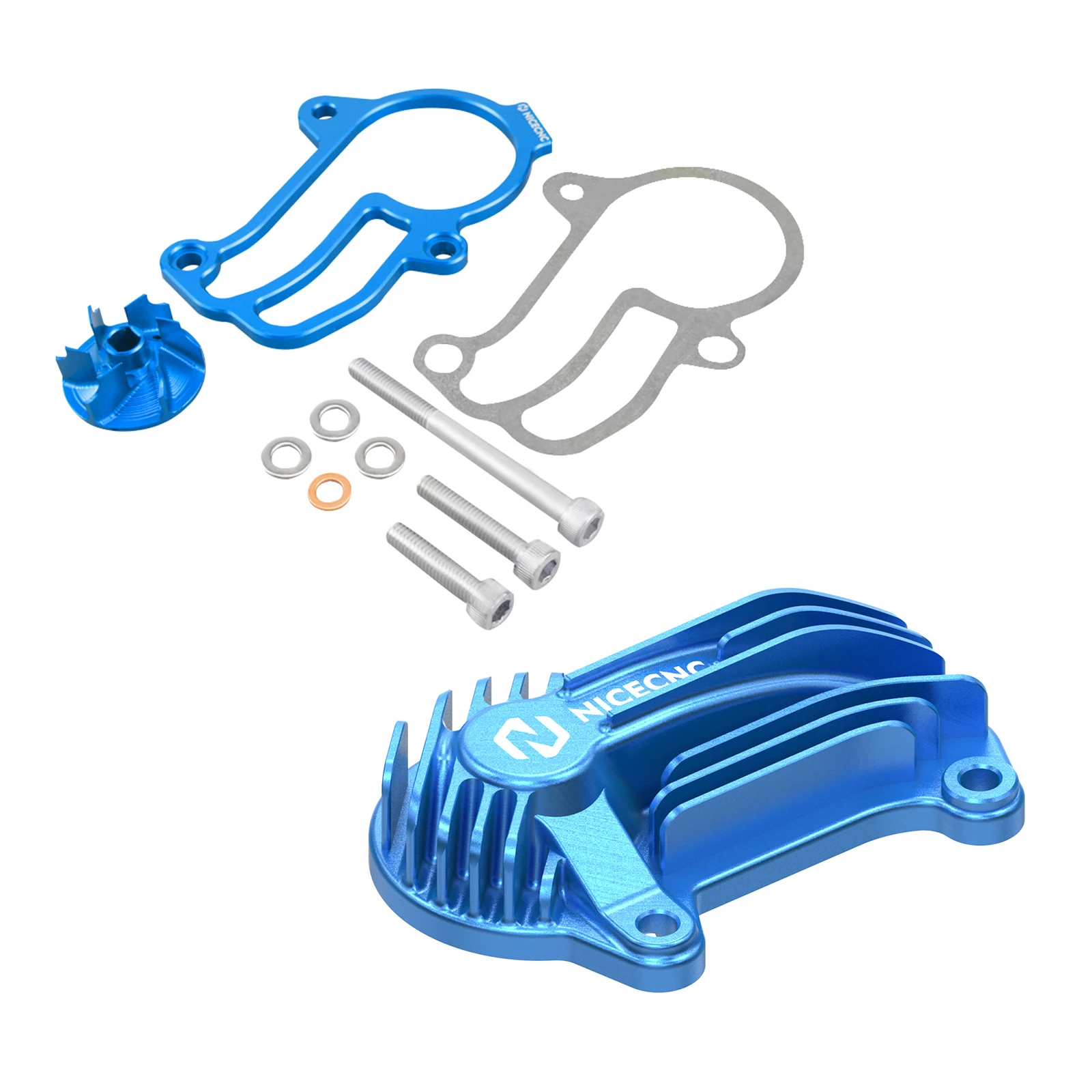 For Husqvarna TE 300 250 TE300 TE250 2020-2023 TC250 TX300 2019-2022 Water Pump Cover& Oversized Water Pump Impeller Cooler Kit