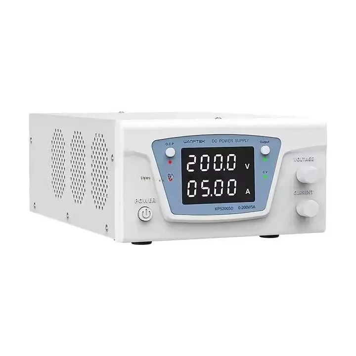 2026-200V 5A BENCH DC ADJUSTABLE POWER SUPPLY, DC POWER, LAB, CHARGE, REPAIR, TEST, MEASURE, DESIGN, ELECTROPLATE, KPS2005D