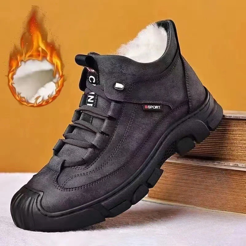 Men's Casual Shoes, New Style Thickened and Padded Casual Cotton Shoes, Men's Warm Sports Shoes, Winter Outdoor Sports Shoes