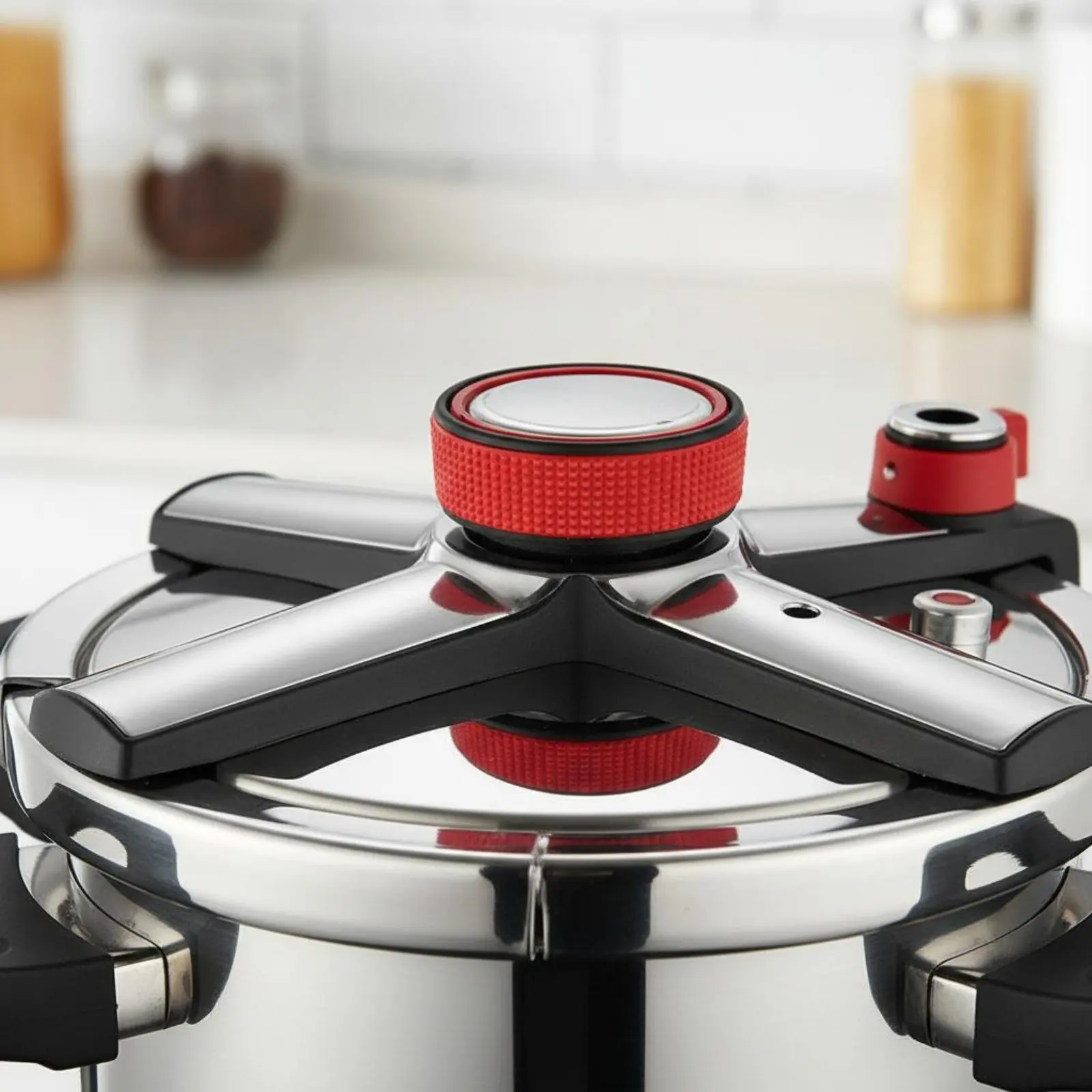 

Stainless Steel Pressure Cooker Burst-resistantResistant 3-Level Pressure Cooker Easy to Clean for Home Cooking