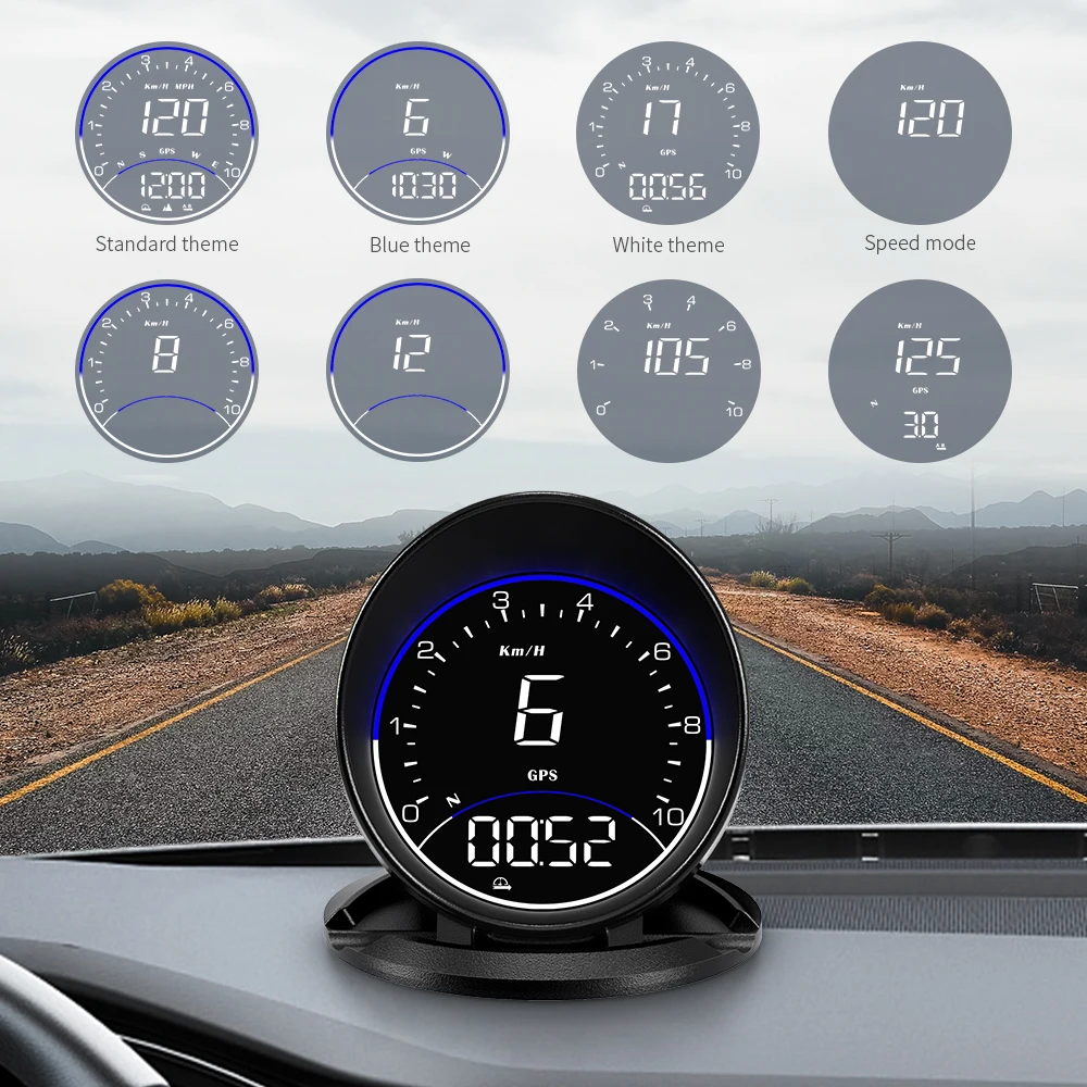 Carro Head Up Display, HUD Gauge, Auto Velocímetro, Alarme Digital Inteligente, Computador de bordo, GPS, HUD, Tacômetro Automotivo para Todos os Carros