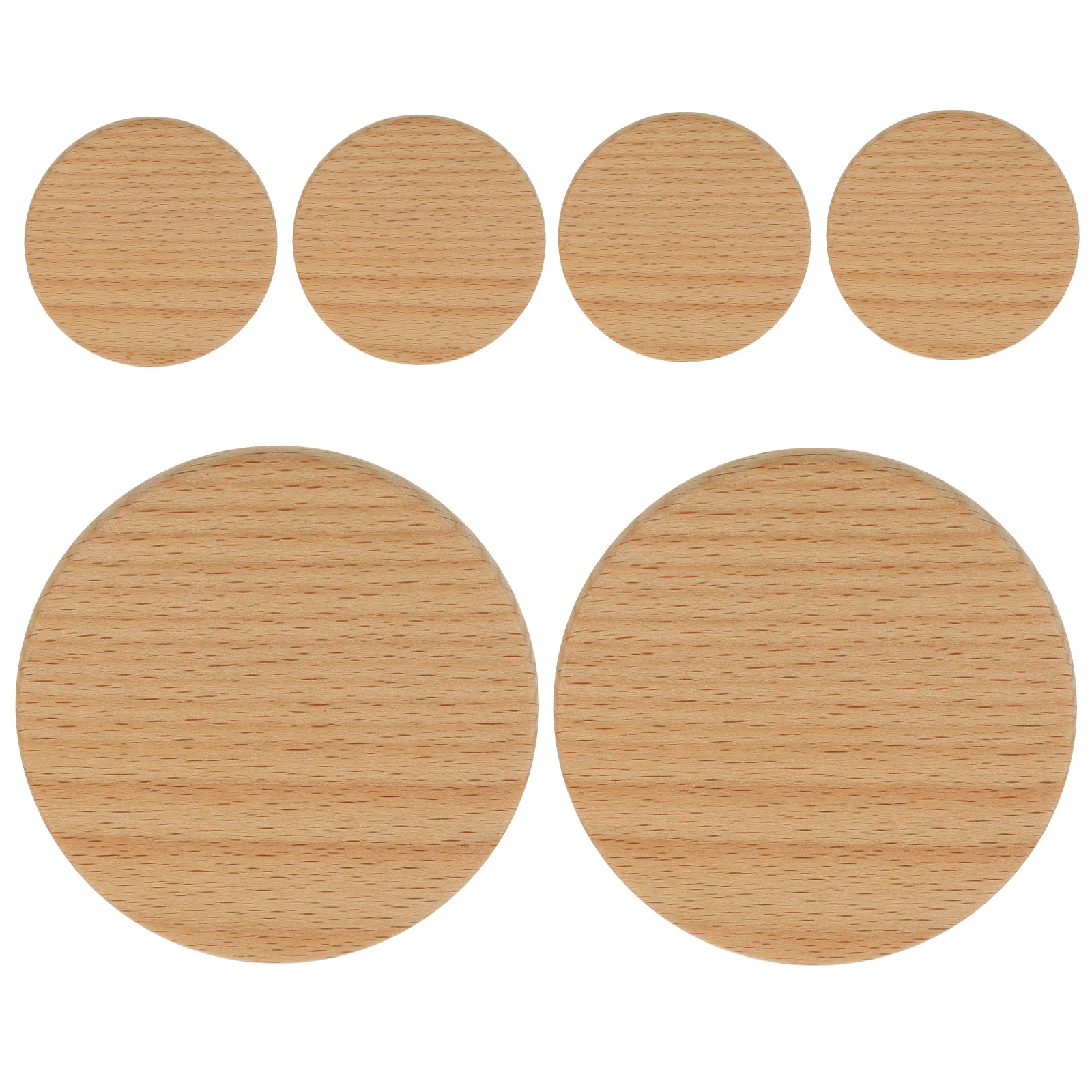 

6pcs Wooden Coasters Cup Mat Heat Resistant Table Protection Pad For Home Coffee Shop Hotel Rustic Wood Tabletop Accessories