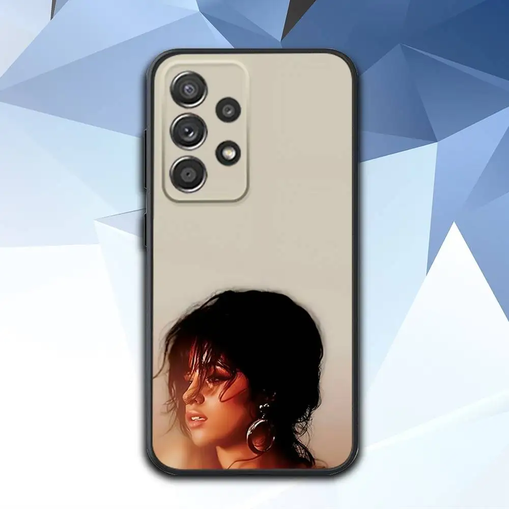 حافظة هاتف C-Camila Singer C-Cabello لهاتف سامسونج S 25,24,23,22,30,21,10,9,Ultra,Plus,Lite,FE,4,5G حافظة سوداء ناعمة