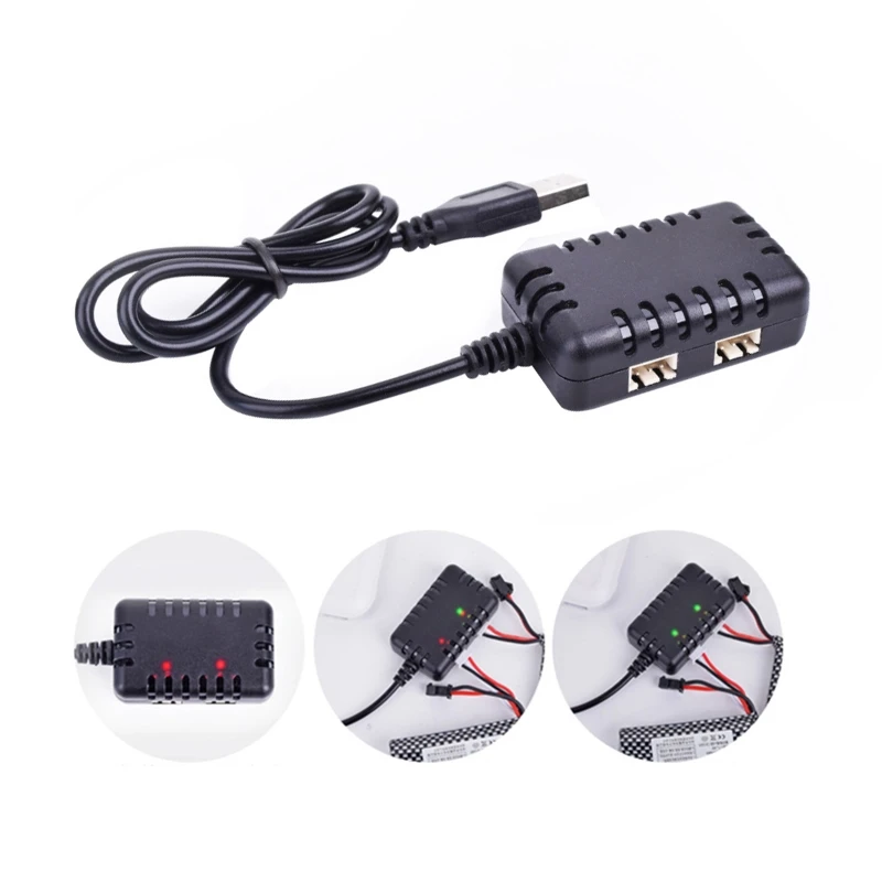 7.4V 2 in1 1000Mah x 2 XH-3P Li-ion Electric Aircraft Car Parts Dropship