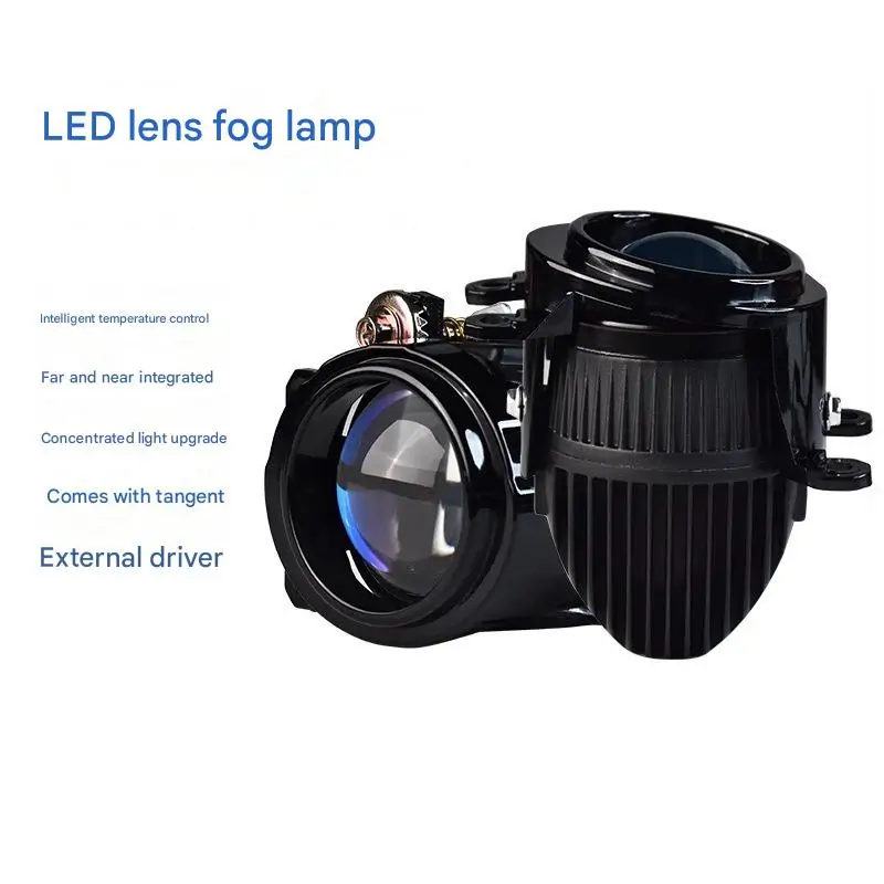 

New Laser Fog Light Dual Beam Projector Headlight Bulb Universal Car Front Lamp Upgrade High Brightness Lens Fog Lamp 12V