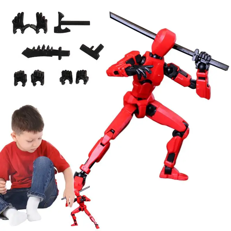 3D Printed Mannequin Dumm y 13 Action Figures Toys Kids Adults Parent-children Games Multi-Jointed Movable Shapeshift Robot Kid