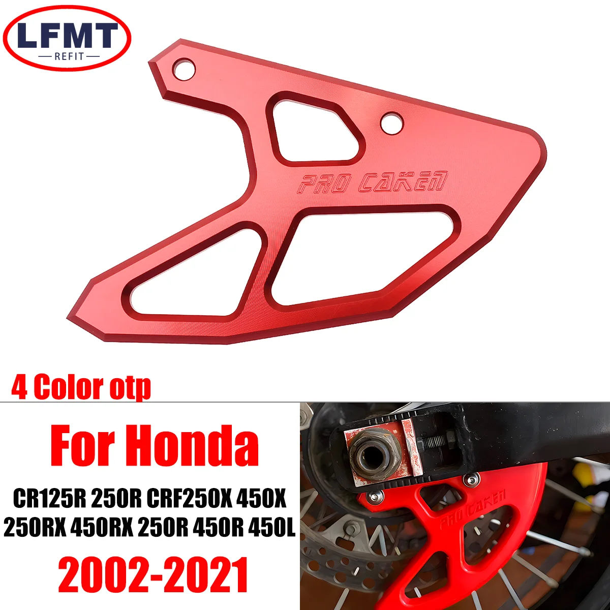 

Rear Brake Caliper Brake Disc Guard Protector Cover For Honda CR 125R 250R CRF 250X 450X 250RX 450RX 250R 450R 450L 2002-2021