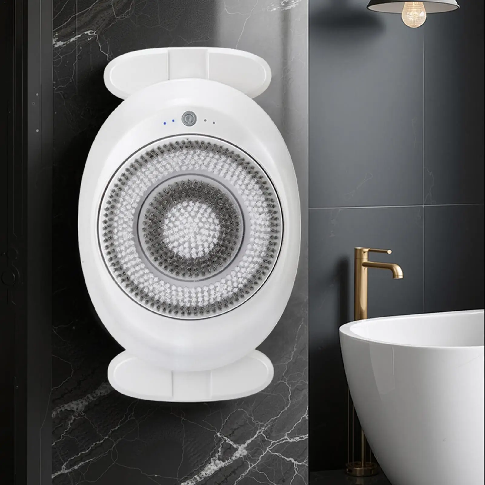 Electric Shower Brush for Body Wall Mounted Shower Back Scrubber Hands-Free Electric Back Scrubber shower brush for Exfoliating