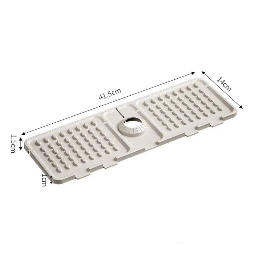 New Silicone Faucet Mat Durable Practical Water Catcher Mat Countertop Protector for Kitchen