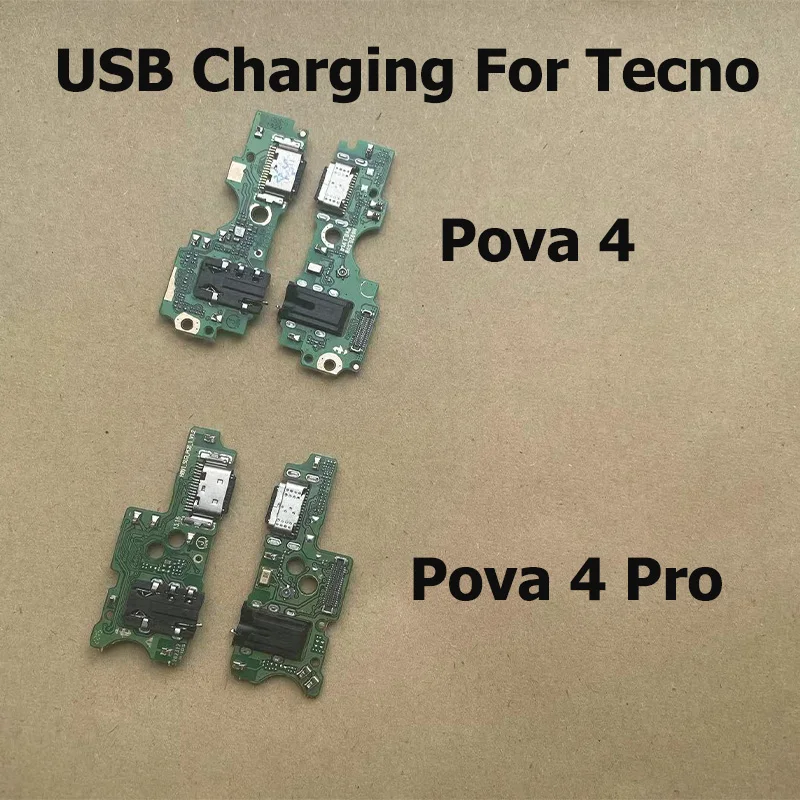 

Для Tecno Pova 4, порт быстрой зарядки USB, разъем для док-станции для микрофона, гибкий кабель, запасные части для Pova 4 Pro