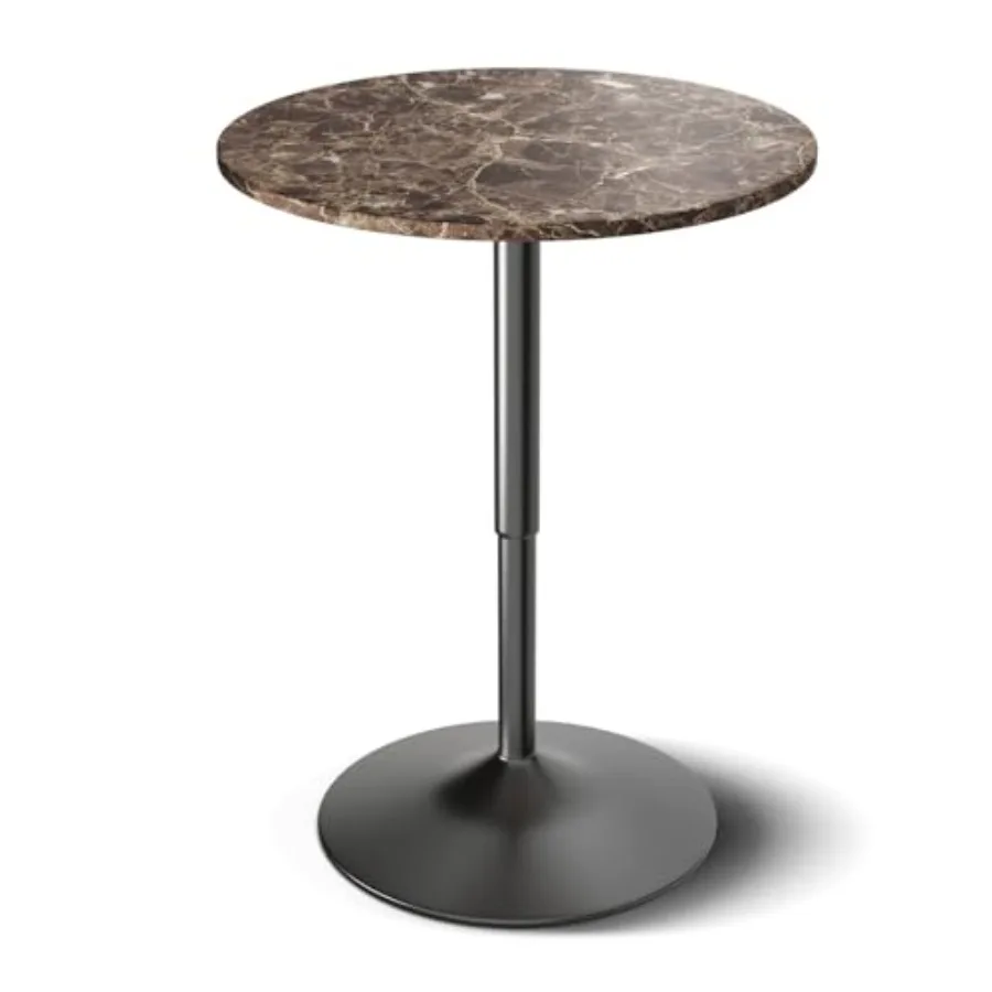 

23.5 Inch Round Pub Table Adjustable Height 27.5" - 36" Bar Height High Top for Dining Room Kitchen Patio or Bar Metal Base Bro