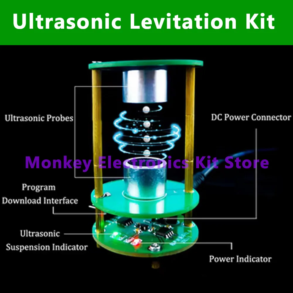 DIY Ultrasonic Levitation Kit Floating Standing Wave Control DIY Soldering Project Electronic Kit 12V Acoustic Suspension