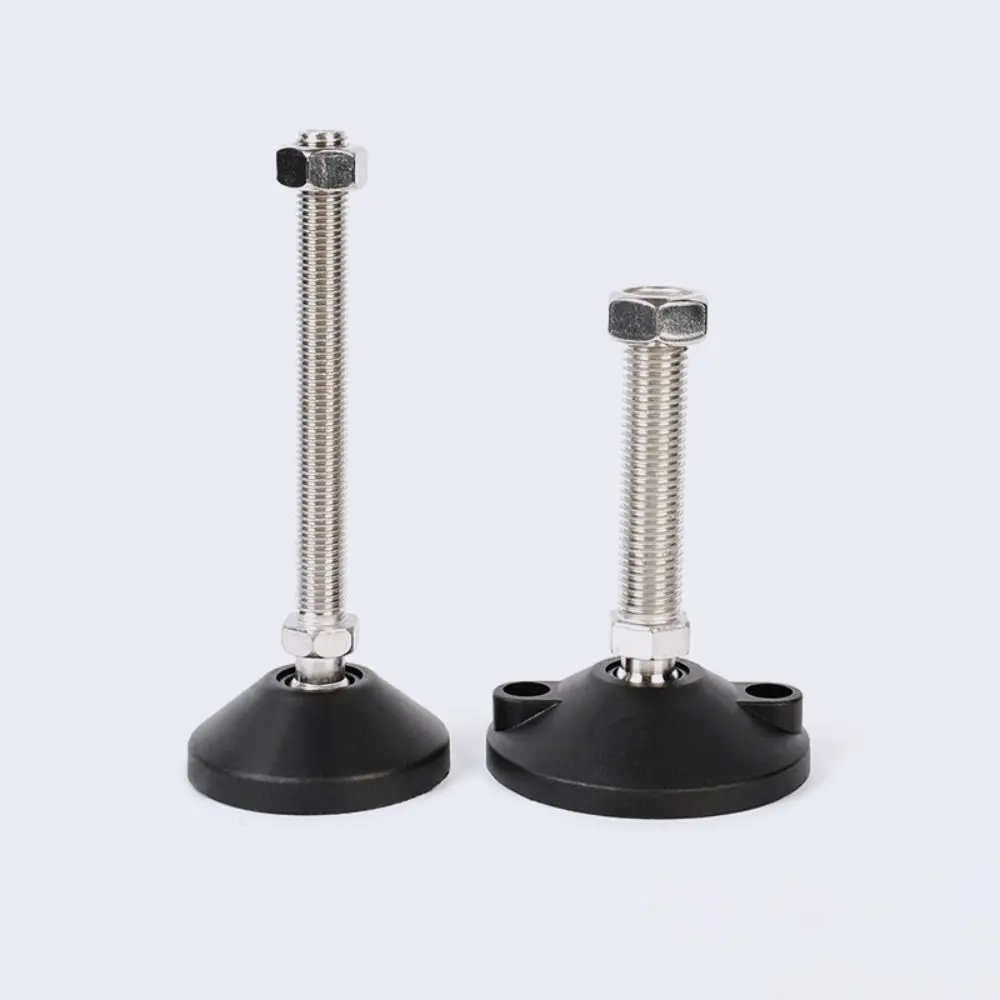 1Pcs M8 M10 M12 Adjustable Leveling Feet Swivel Base 304 Stainless Steel Screw Leveling Foot Cup Articulating Legs Nylon Base