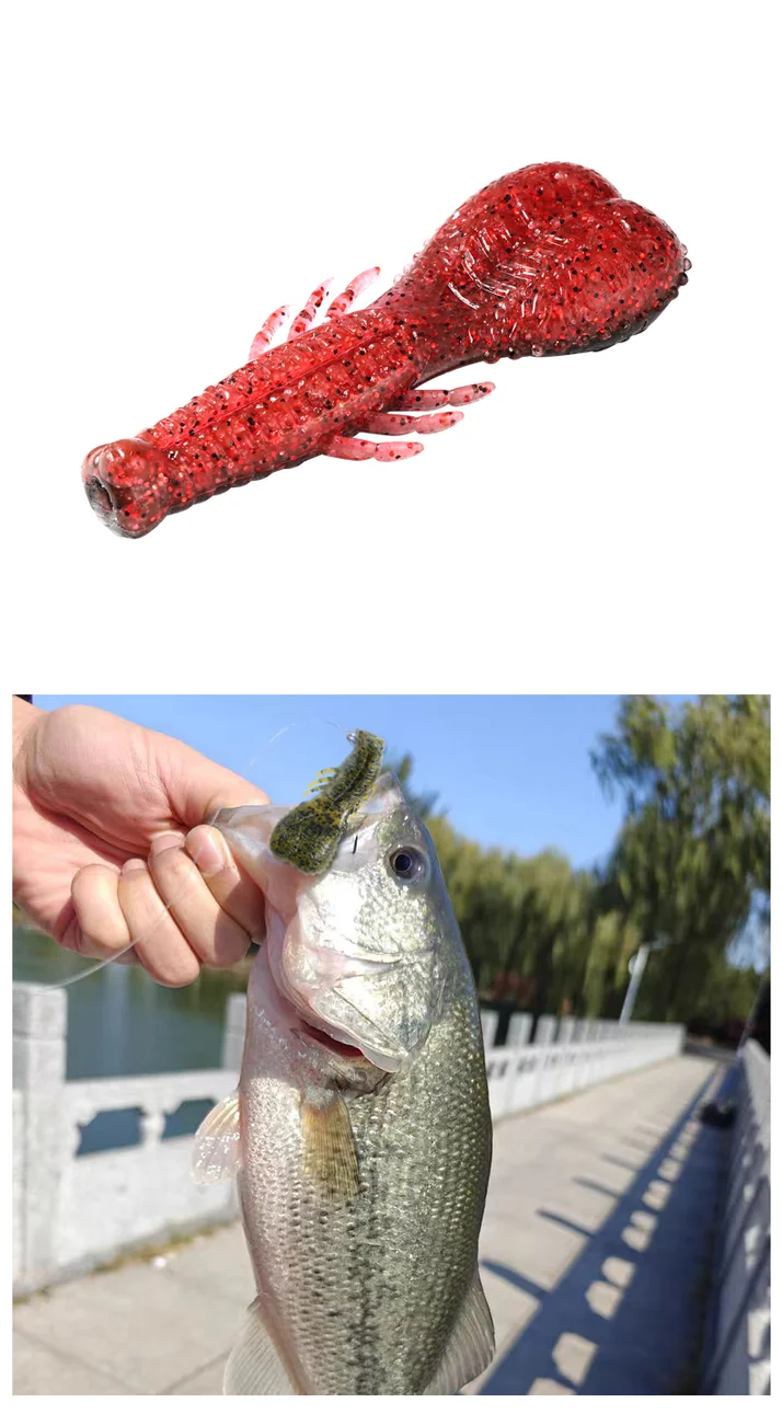 SUNMILE Stick Bait 6,2 cm 6,6 g Casting Schwere Gewichtete Weiche Kunststoff Köder Craw Künstliche Köder Silikon Shad Köder Für Bass angeln – Detail 6