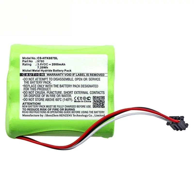 9780 NI-MH Replacement Battery 2000mAh 3.6V High Capacity for HIOKI 8870-20 LR8431-20 LR8432 Data Logge