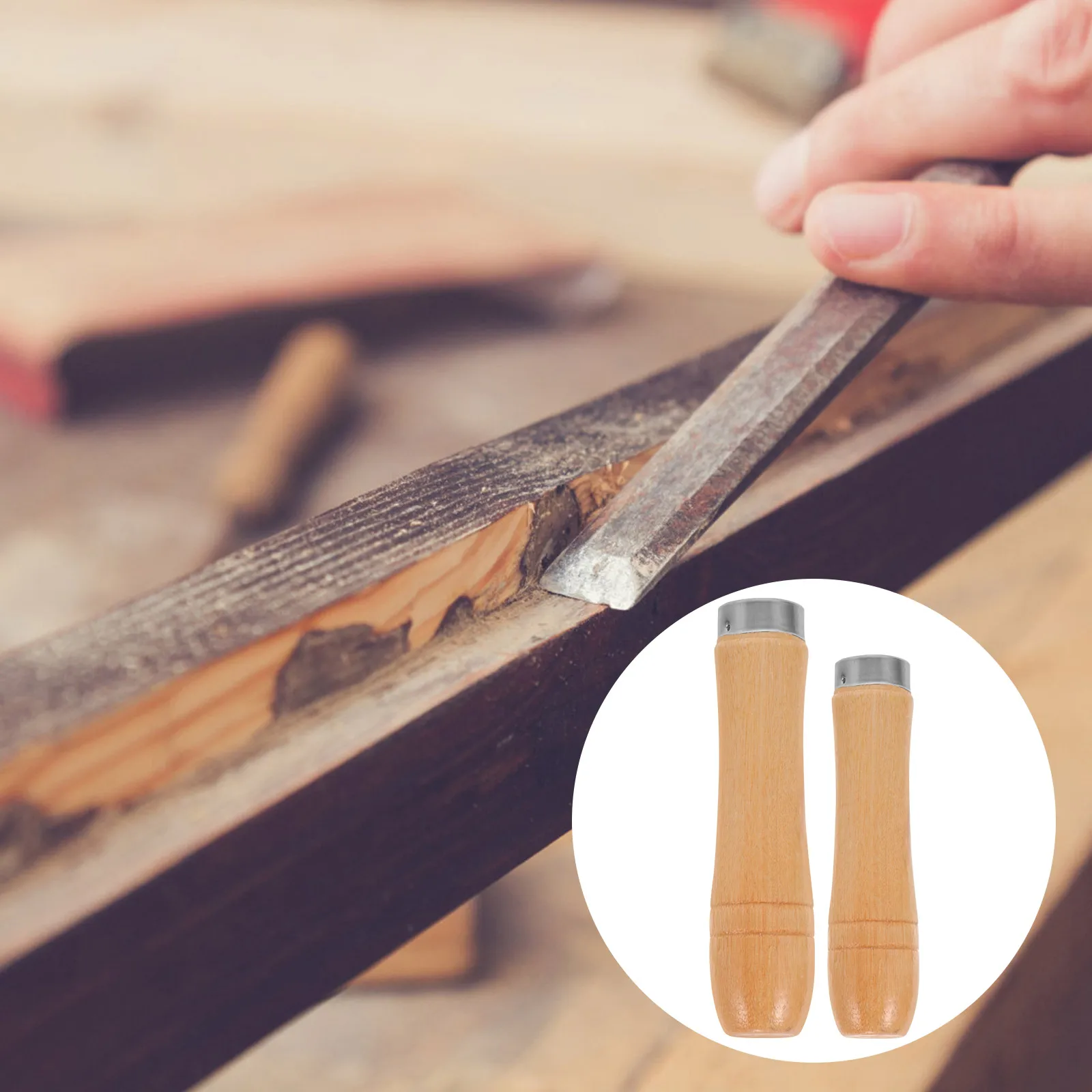 

Ergonomic Wooden File Handle for Metal Replacement Rasp Tool Grip Sturdy Portable Handle Multipurpose Hand Tools Hardware