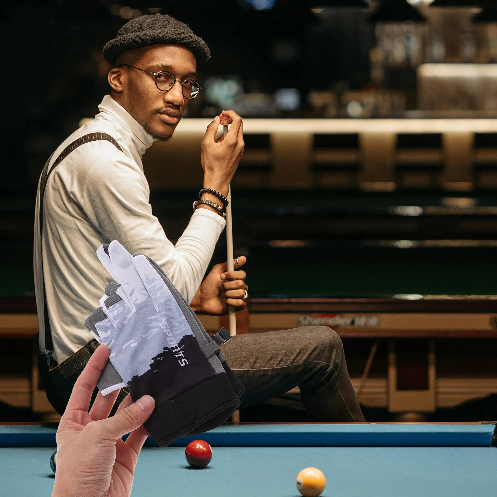 

1Pair Uv Protection Fingerless Fishing Gloves Sun Protective Summer Anti Slip Cycling Billiard Fitness Outdoor Gloves