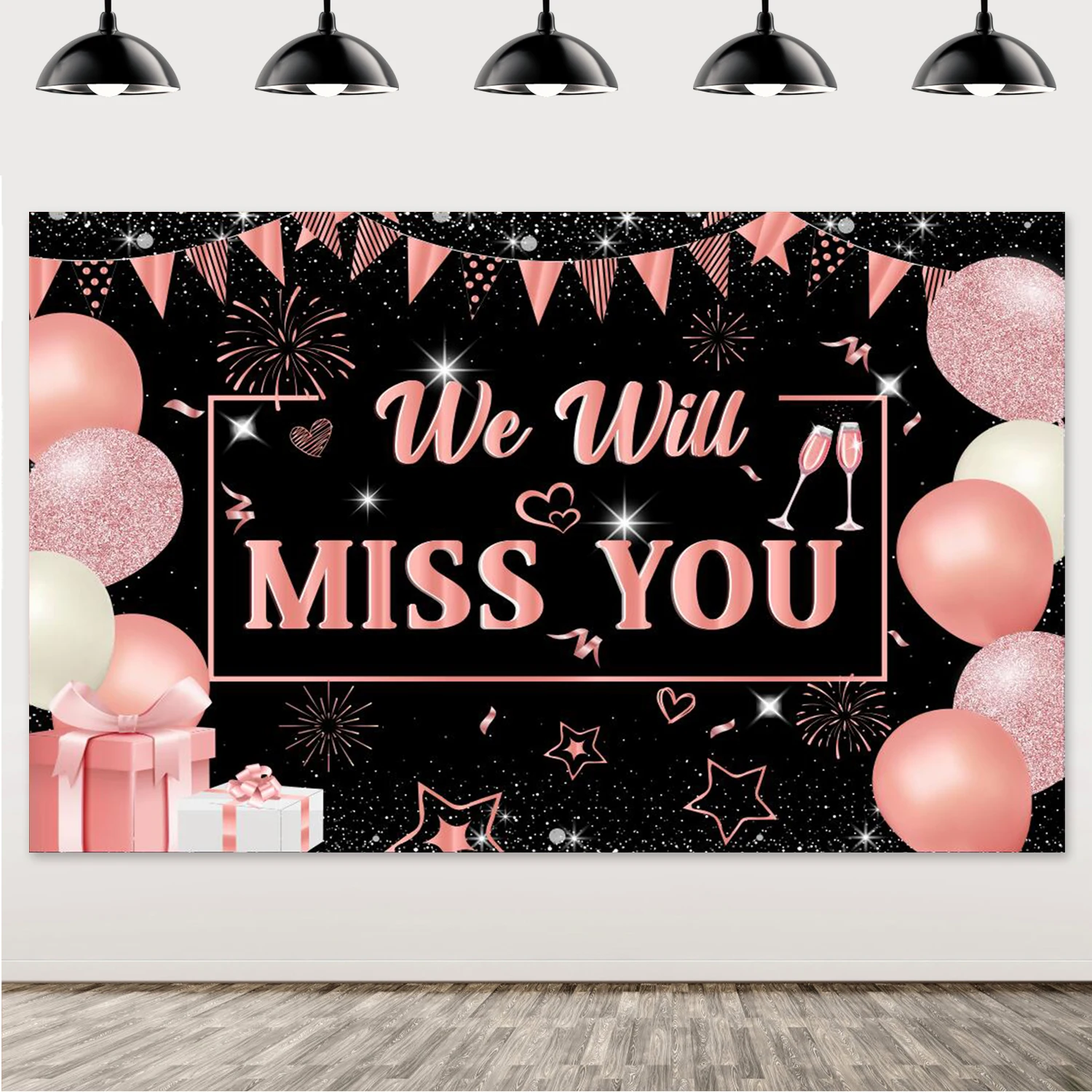 

Cheereveal We Will Miss You Banner Backdrop Going Away Retirement Party Decorations Farewell Graduation Party Supplies