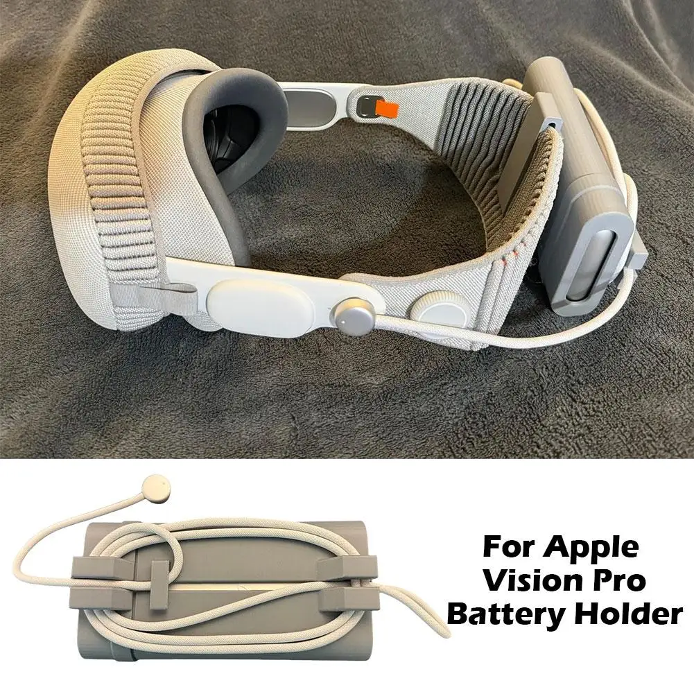 VR Glasses Battery Back Clip Bracket For Apple Vision Pro Gray Portable Cable Winder Management Cable 3D Printing 140*80*50 F6A8