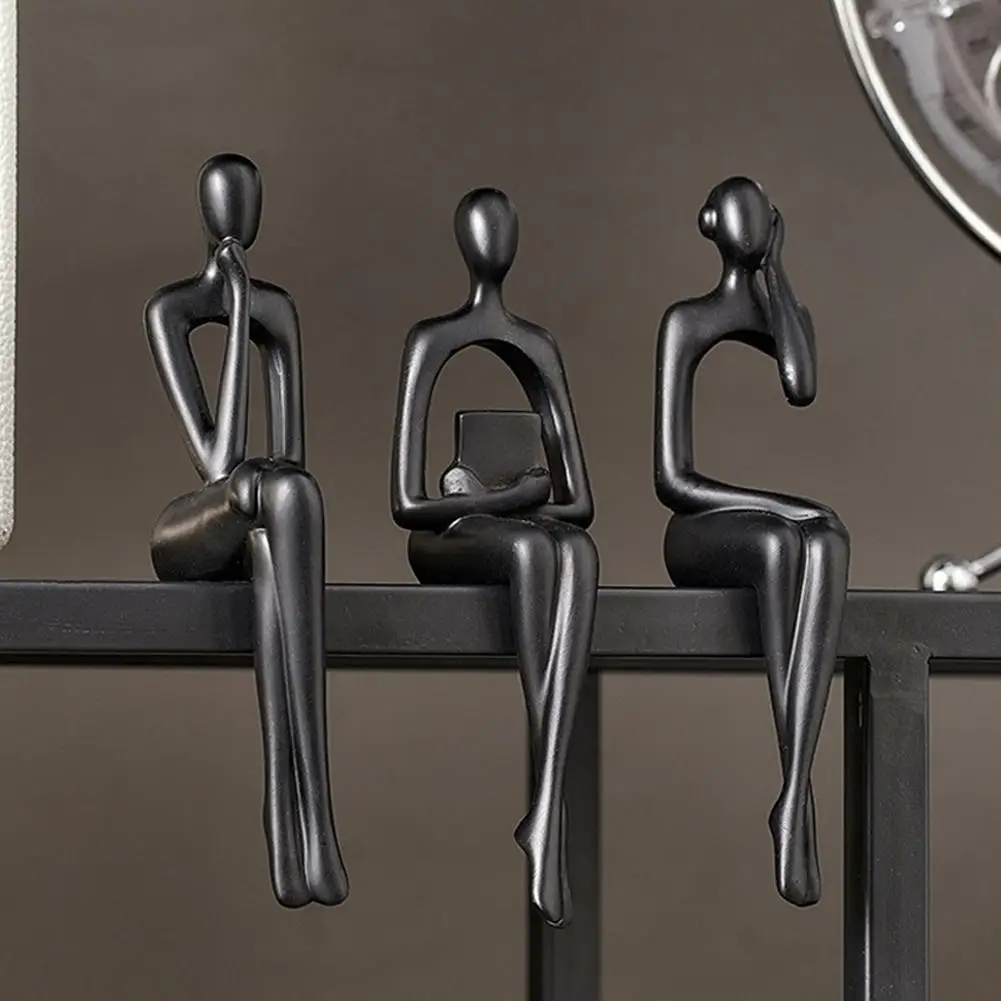 

1pcs Abstract Statue Desktop Ornaments Sculpture Figurines Crafts Luxury Decor Character Art Light Home Nordic Face Office F4B0