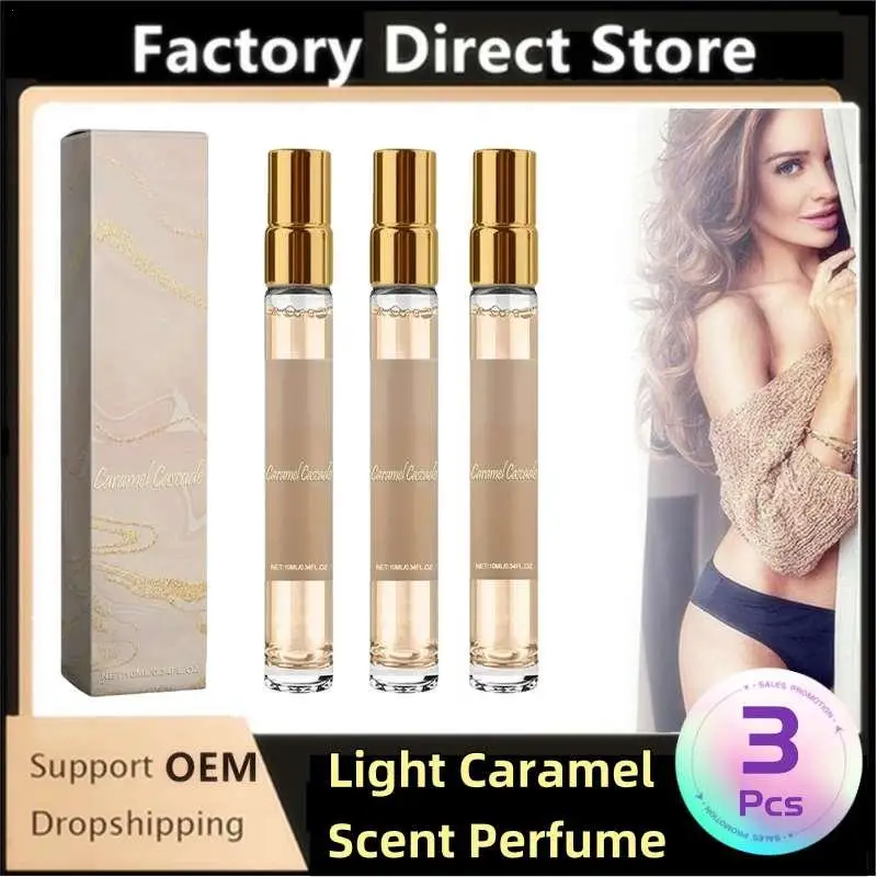 3Pcs Light Caramel Perfume With A Subtle Fragrance Long-lasting Elegant Natural Gentle And Not Pungent Portable Caramel Perfume