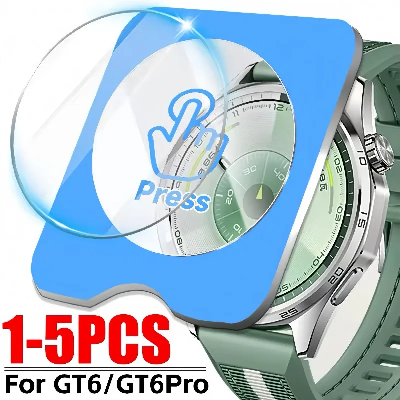 

9H, простая установка, закаленное стекло для Huawei Watch GT 6 Pro, защитная пленка для экрана, полное покрытие, защита от отпечатков пальцев, защитная пленка GT6
