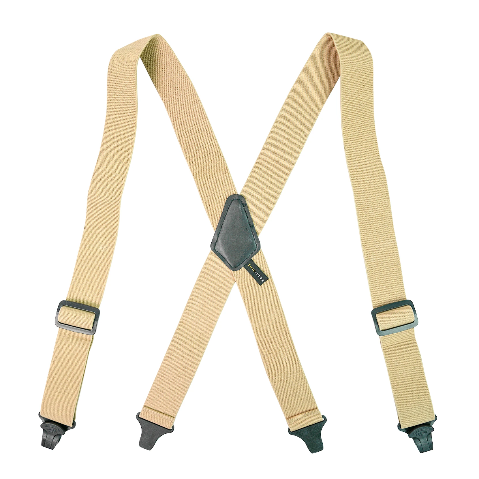 Melo Tough X back suspenders airport friendly Suspenders,NO buzz with Plastic Clip 1.5 inch fully elastic braces