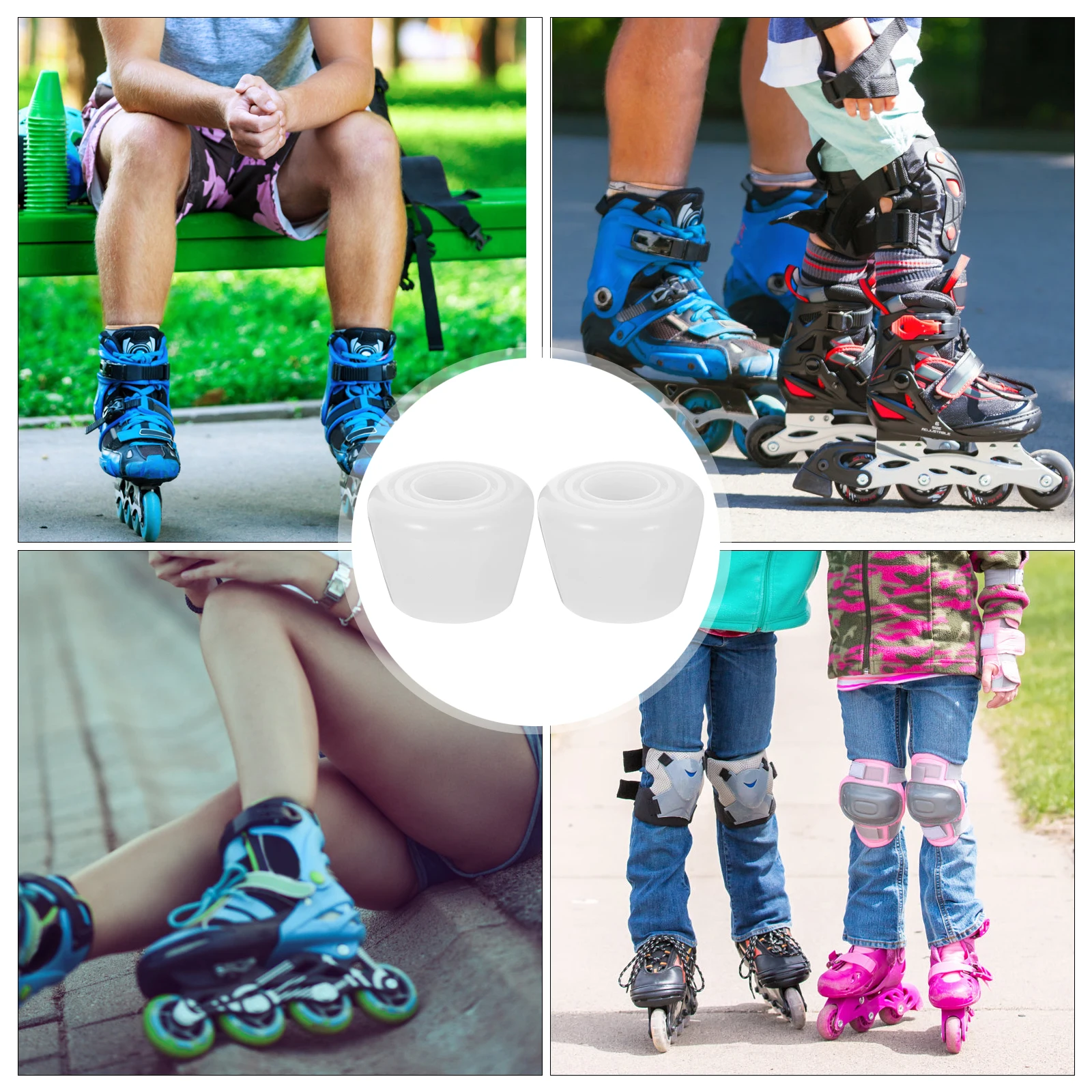 

Roller Skate Brakes PU Stopper Pad Jam Plugs for Training Single Row Skates Supply Brake Mat Sturdy Lightweight Wear Resistant