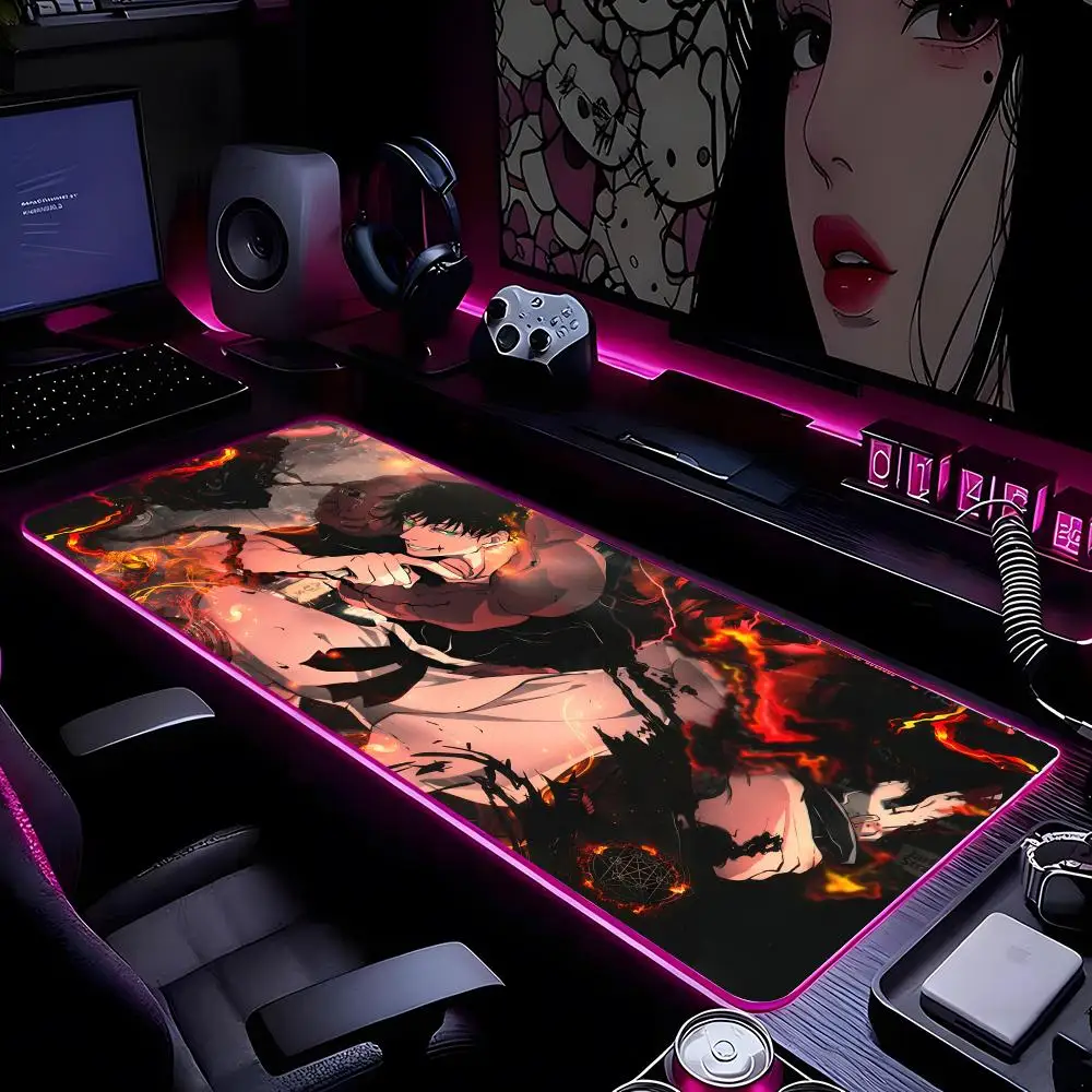 

Японский аниме J-jujutsu K-kaisen Коврик для мыши Коврик для мыши HD Печать Компьютерные геймеры Запирающийся край Нескользящий RGB коврик для мыши XXL90x40 см Ключ