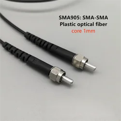 SMA905-Puente de fibra óptica de plástico, Conector de Metal de 1mm, 980/1000um, SMA-ST, 1M/2M/3M