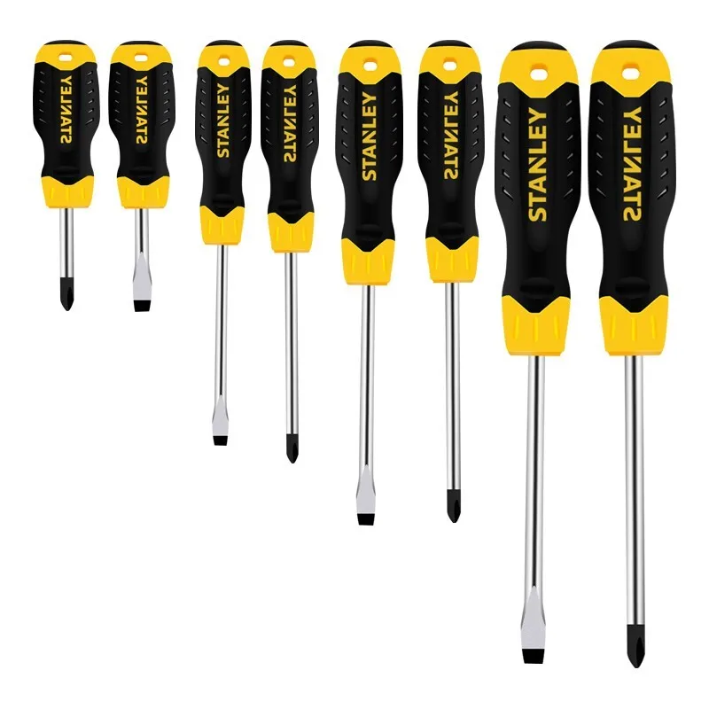 STANLEY 66-673-23 Rubber Handle Slotted Cross Screwdriver Exquisite And Compact Convenient Easy To Carry Wide Application Range