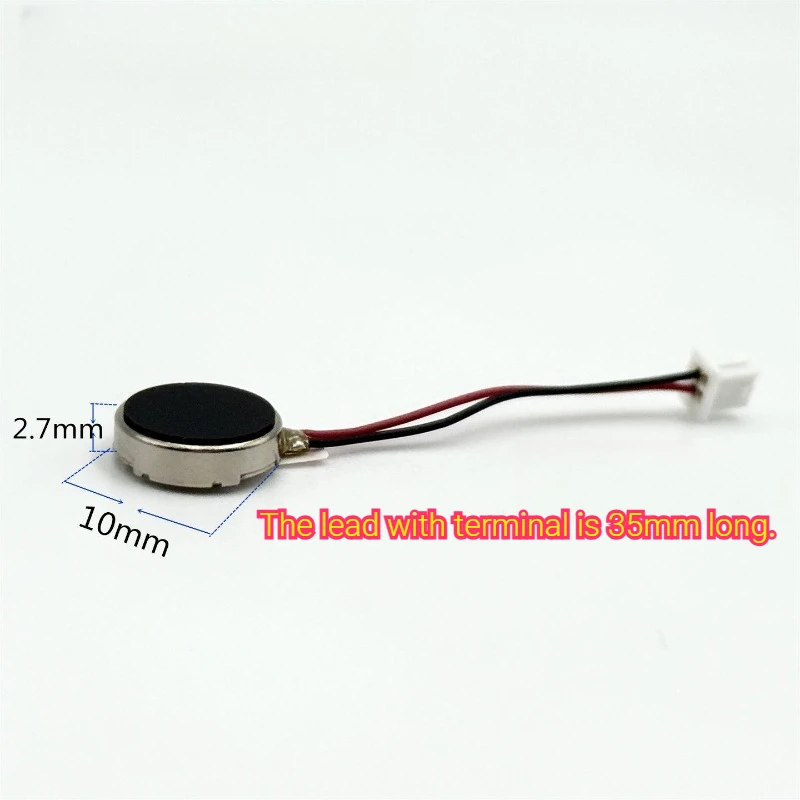 DC 3V 3.7V 10mm Round Thin 1027 Vibration Motor Button Coin Type Shape Vibrating Motor Vibrator DIY Mobile Cell Phone Massager