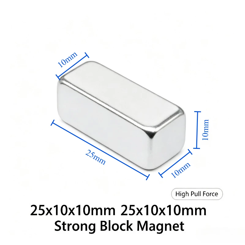 25x10x10mm N35 Block Neodymium Magnet Strong Rectangular Permanent Magnet For Home Refrigerator Office DIY Industrial Hardware